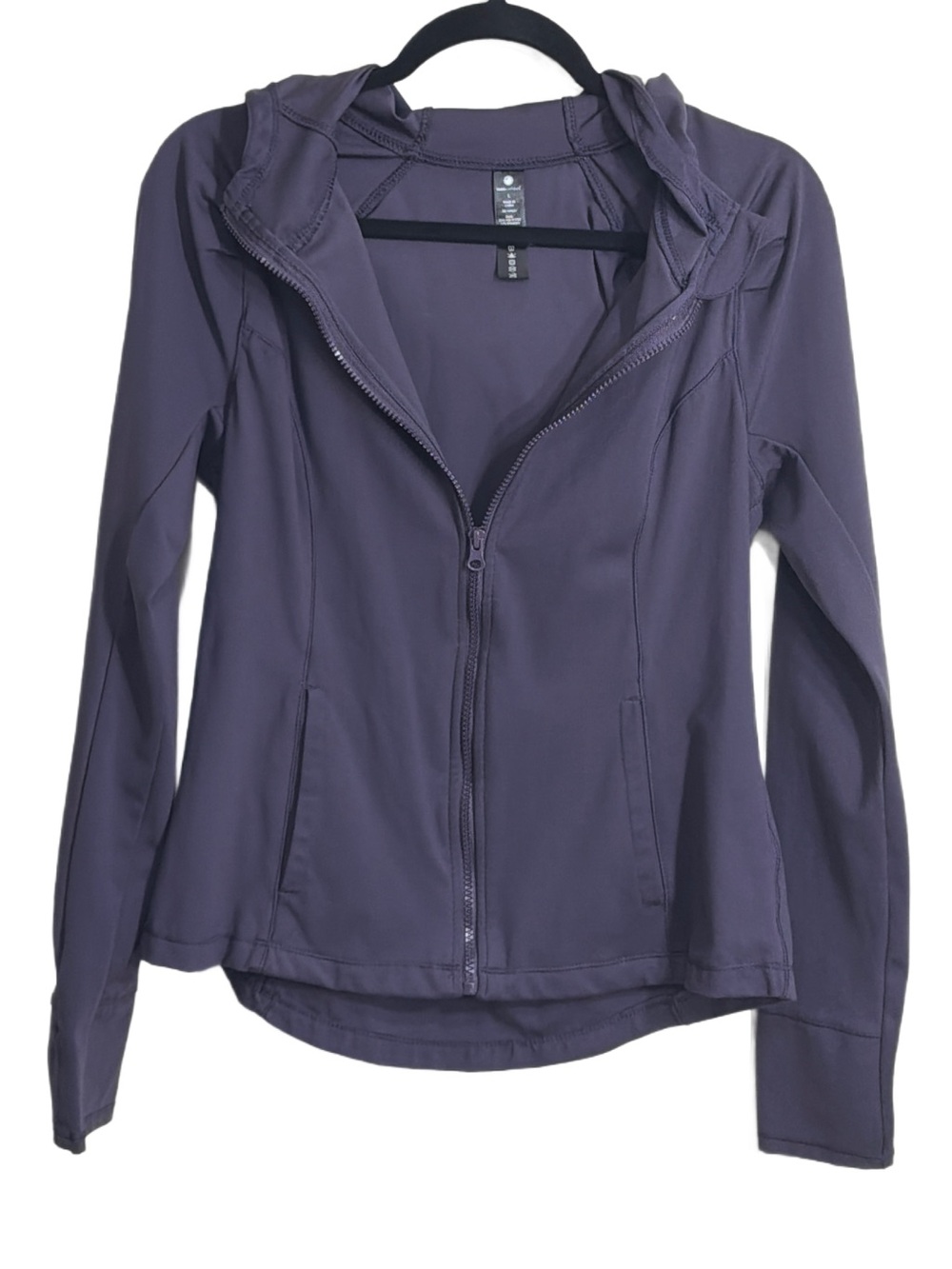 Yogalicious Hooded Zip Jacket in Deep Plum